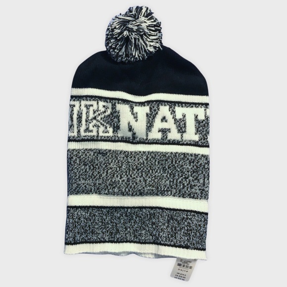 ‼️SOLD‼️PINK NATION KNIT POP-POM HAT *NWT *VICTORIA’S SECRET *BLACK *GRAY - Picture 3 of 5